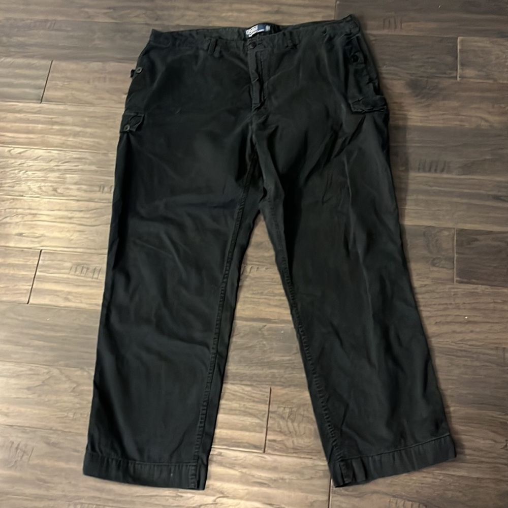 Polo Ralph Lauren Cargo Pants Mens Size 42x32 vintage black chino pockets